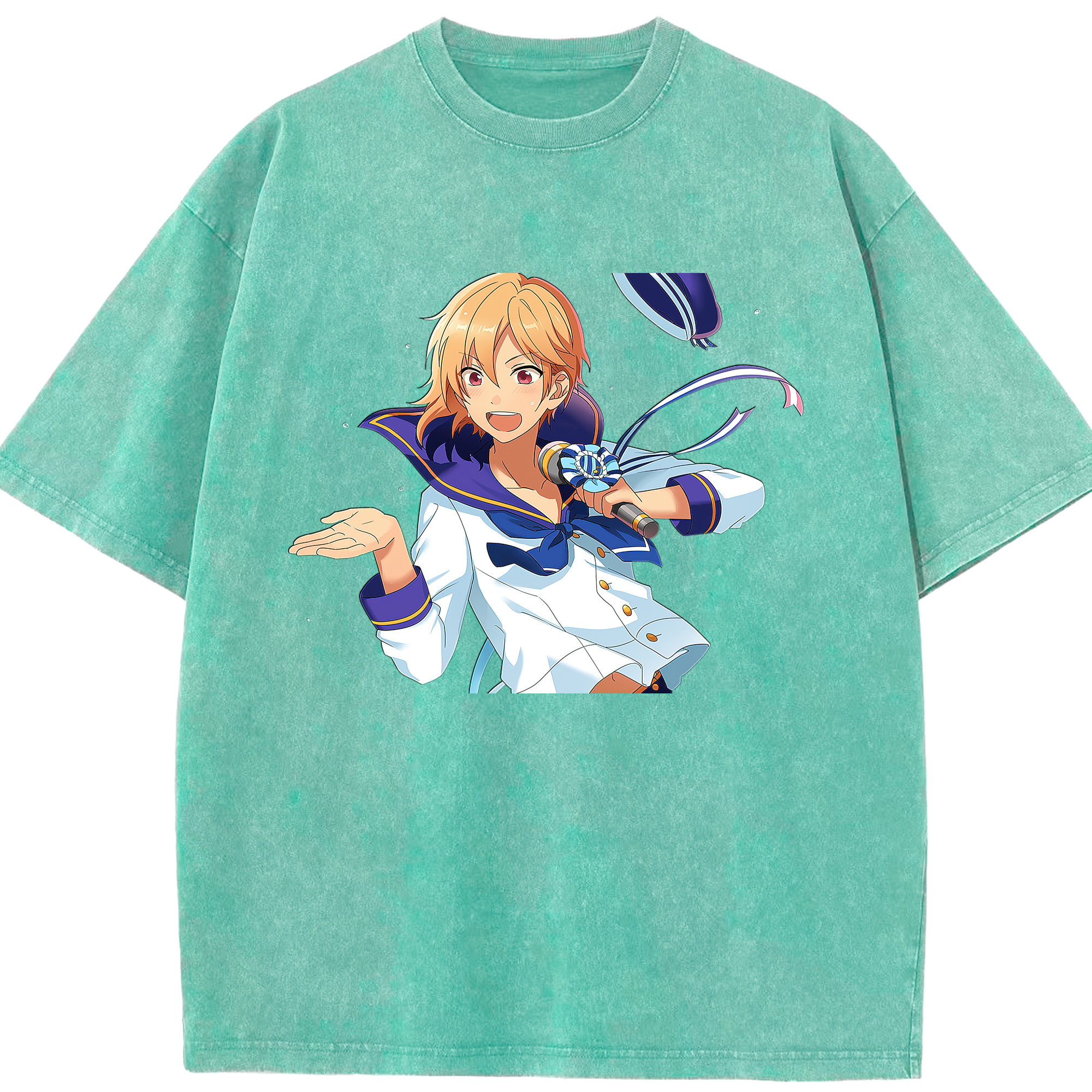 （画像用） あんさんぶるスターズ! Ensemble Stars 綿100% ヴィンテージ風 半袖Tシャツ（フロントプリント）